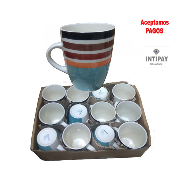 taza porcelana V docena